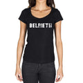 belrieth, German Cities Black, Women's Short Sleeve Round Neck T-shirt 00002