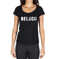 belsch, German Cities Black, Women's Short Sleeve Round Neck T-shirt 00002
