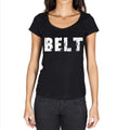 belt Women's Short Sleeve Round Neck T-shirt