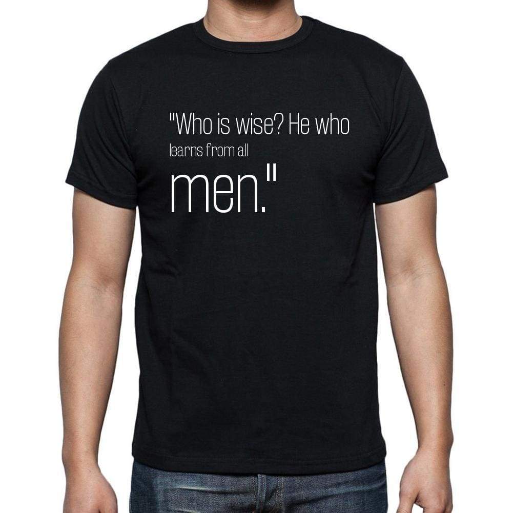 Ben Zoma Quote T Shirts Who Is Wise He Who Learns Fr T Shirts Men Black - Casual