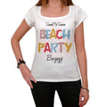 Bergeggi, Beach Party, White, Women's Short Sleeve Round Neck T-shirt 00276