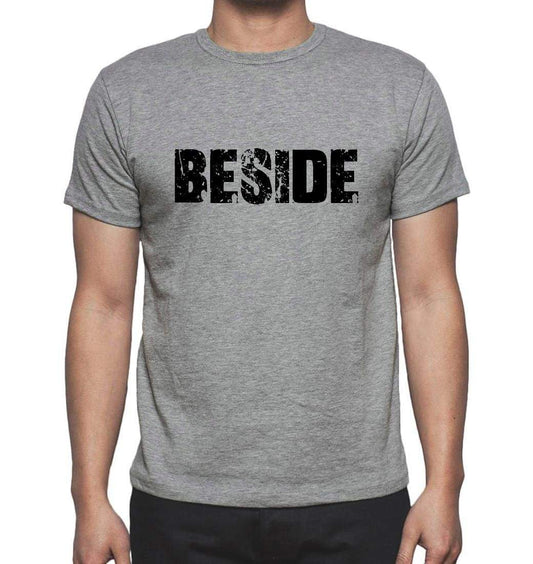 Beside Grey Mens Short Sleeve Round Neck T-Shirt 00018 - Grey / S - Casual