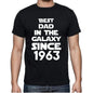Best Dad 1963 Best Dad Mens T Shirt Black Birthday Gift 00112 - Black / Xs - Casual