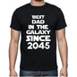 Best Dad 2045 Best Dad Mens T Shirt Black Birthday Gift 00112 - Black / Xs - Casual