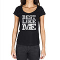 BEST, Like me, Black, Women's Short Sleeve Round Neck T-shirt 00054