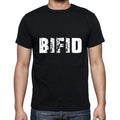 bifid Men's Short Sleeve Round Neck T-shirt , 5 letters Black , word 00006