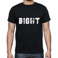 bight Men's Short Sleeve Round Neck T-shirt , 5 letters Black , word 00006