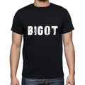 bigot Men's Short Sleeve Round Neck T-shirt , 5 letters Black , word 00006