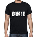 bikie Men's Short Sleeve Round Neck T-shirt , 5 letters Black , word 00006