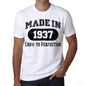 Birthday Gift Made 1937 T-Shirt Gift T Shirt Mens Tee - S / White - T-Shirt