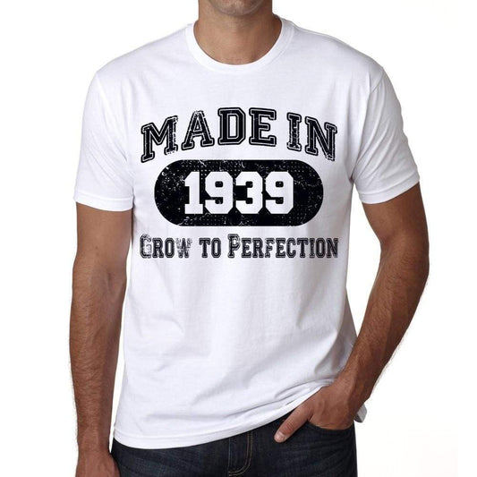 Birthday Gift Made 1939 T-Shirt Gift T Shirt Mens Tee - S / White - T-Shirt