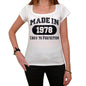 Birthday Gift Made 1978 T-Shirt Gift T Shirt Womens Tee - White / Xs - T-Shirt