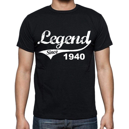 Birthday Gifts For Him 1940 T Shirts Men Vintage Black T-Shirt Rounded Neck Mens T-Shirt - T-Shirt