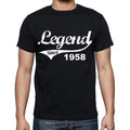 Birthday gifts for him, 1958 t shirts men, vintage, black, t-shirt, rounded neck mens t-shirt