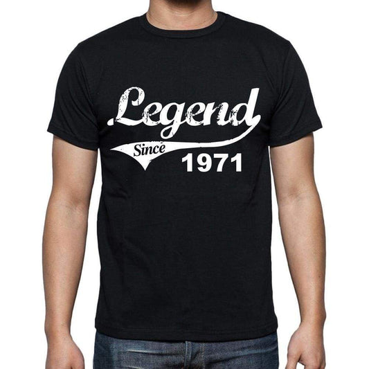 Birthday Gifts For Him 1971 T Shirts Men Vintage Black T-Shirt Rounded Neck Mens T-Shirt - T-Shirt