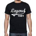 Birthday gifts for him, 1981 t shirts men, vintage, black, t-shirt, rounded neck mens t-shirt