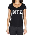 bitz, German Cities Black, Women's Short Sleeve Round Neck T-shirt 00002