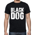 Black Dog Men's Short Sleeve Round Neck T-shirt , Black T-shirt EN