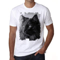 Black Nebelung Cat Portrait Tshirt, Men's tee, White, 100% Cotton 00186
