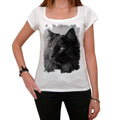 Black Nebelung Cat Portrait, Tshirt, White Women's T-shirt 00222