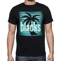 noirs, vacances à la plage en noirs, t-shirts de plage, T-shirt <span>à manches courtes</span> <span>et col rond</span> <span>pour hommes</span> 00028