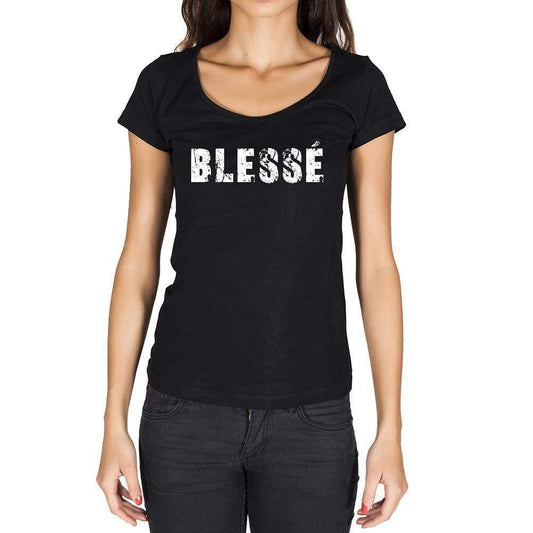 Blessé French Dictionary Womens Short Sleeve Round Neck T-Shirt 00010 - Casual