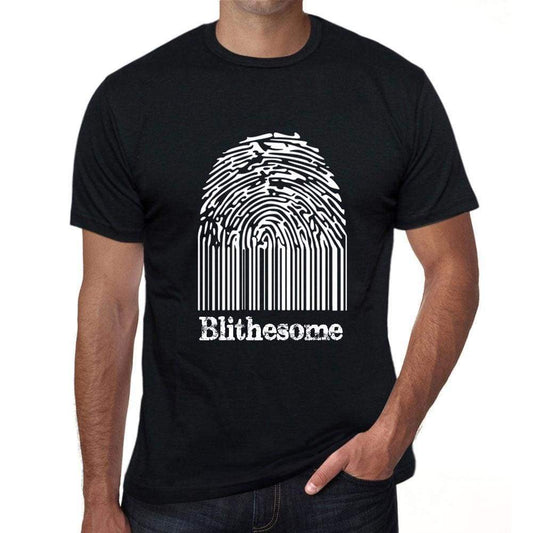 Blithesome Fingerprint Black Mens Short Sleeve Round Neck T-Shirt Gift T-Shirt 00308 - Black / S - Casual