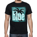 blue, beach holidays in blue, beach t shirts, Men's Short Sleeve Round Neck T-shirt 00028
