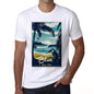 Blue Pura Vida Beach Name White Mens Short Sleeve Round Neck T-Shirt 00292 - White / S - Casual
