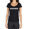 bockenem, Villes allemandes <span>Noir</span> , T-shirt <span>manches courtes</span> <span>col rond</span> <span>Femme</span> 00002