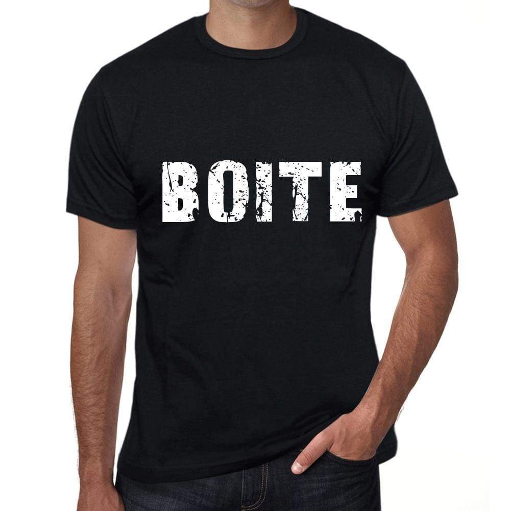 Boite Mens Retro T Shirt Black Birthday Gift 00553 - Black / Xs - Casual