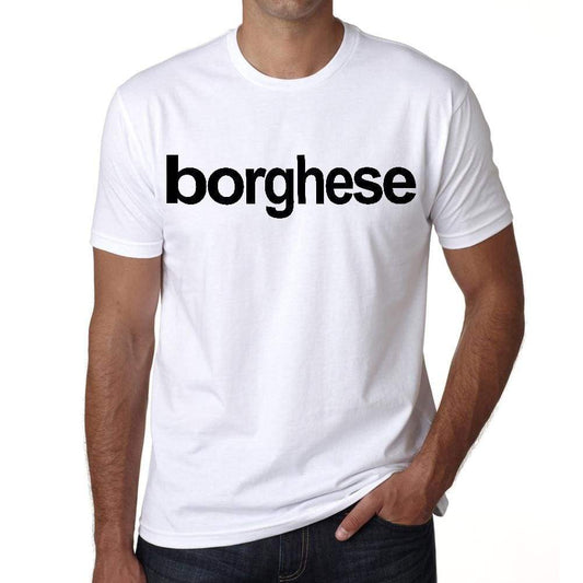 Borghese Tourist Attraction Mens Short Sleeve Round Neck T-Shirt 00071
