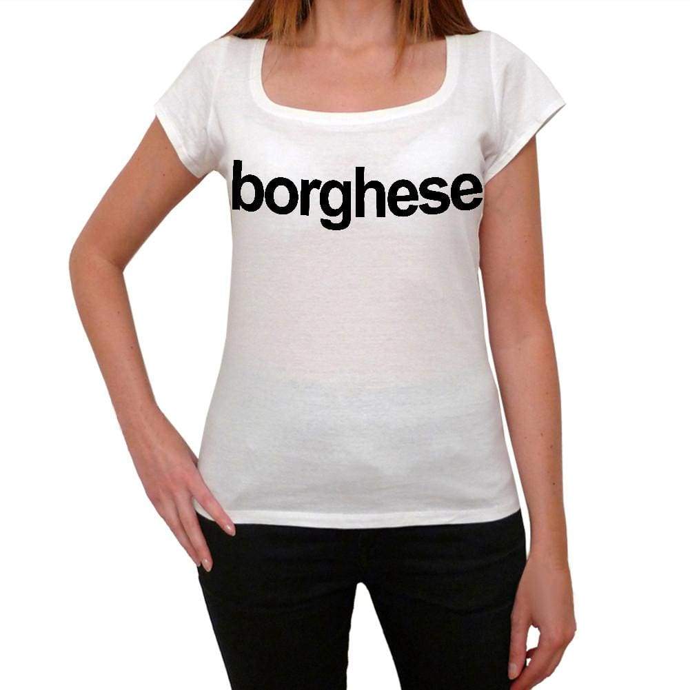 Borghese Tourist Attraction Womens Short Sleeve Scoop Neck Tee 00072