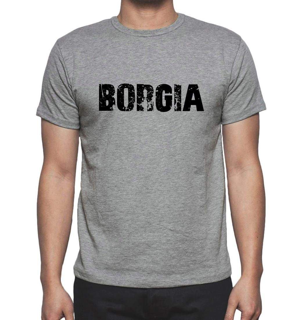 Borgia Grey Mens Short Sleeve Round Neck T-Shirt 00018 - Grey / S - Casual