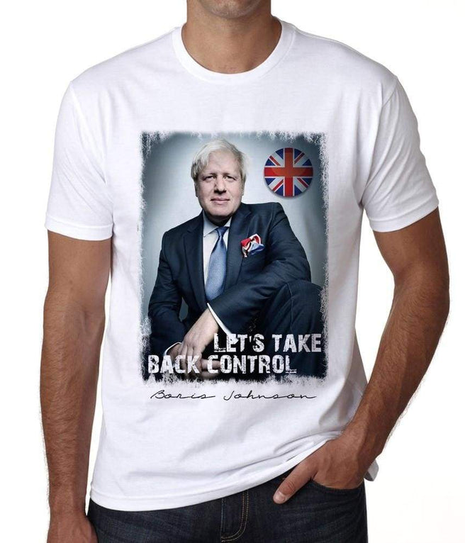 Boris BREXIT T-shirt, Men's White tee, 100% Cotton 00230 | organic t-shirts beautiful designs