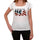 Born In The Usa Womens Short Sleeve Round Neck T-Shirt 00111