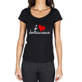 Botswana Damen Kurzarm-T-Shirt mit Rundhalsausschnitt