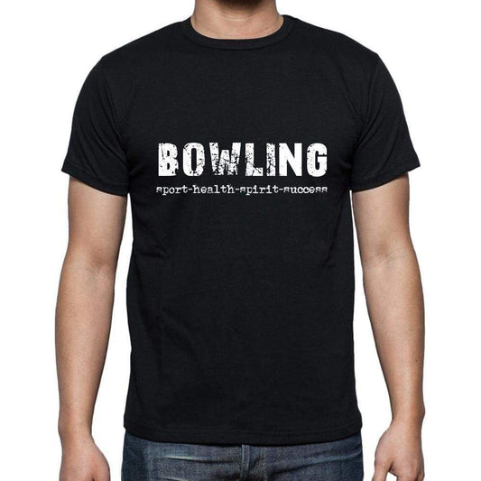 Bowling Sport-Health-Spirit-Success Mens Short Sleeve Round Neck T-Shirt 00079 - Casual