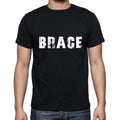 brace Men's Short Sleeve Round Neck T-shirt , 5 letters Black , word 00006