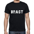 bract Herren-T-Shirt mit kurzen Ärmeln und Rundhalsausschnitt, 5 Buchstaben Schwarz, Wort 00006