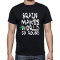 brain, World Goes Round, Men's Short Sleeve Round Neck T-shirt 00082