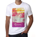 Brava, Escape to paradise, White, Men's Short Sleeve Round Neck T-shirt 00281