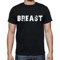 breast , white letters, Men's Short Sleeve Round Neck T-shirt 00007
