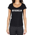 brickeln, German Cities Black, Women's Short Sleeve Round Neck T-shirt 00002