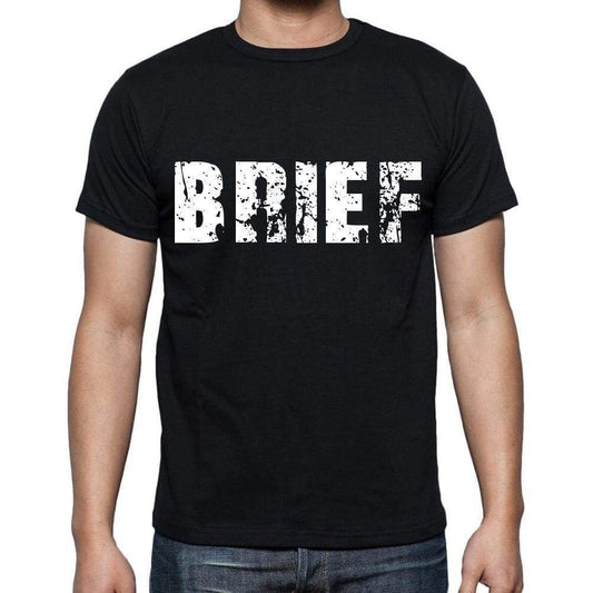 brief , white letters, <span>Men's</span> <span>Short Sleeve</span> <span>Round Neck</span> T-shirt 00007 - ULTRABASIC