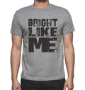 BRIGHT Like me, Grey, Men's Short Sleeve Round Neck T-shirt 00066