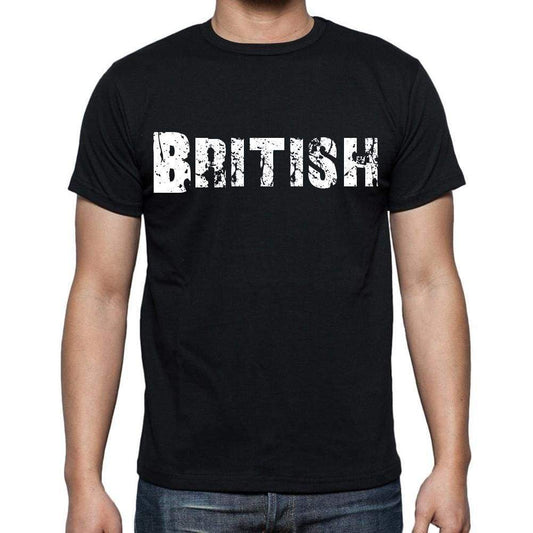 British White Letters Mens Short Sleeve Round Neck T-Shirt 00007