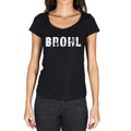 brohl, German Cities Black, Women's Short Sleeve Round Neck T-shirt 00002