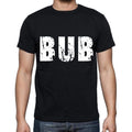 bub hommes t-shirts, <span>manches courtes</span> , t-shirts hommes, t-shirts pour hommes, coton, noir, 3 lettres