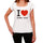 Buena Park I Love Citys White Womens Short Sleeve Round Neck T-Shirt 00012 - White / Xs - Casual